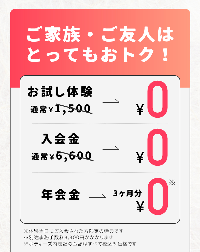 今月の入会特典