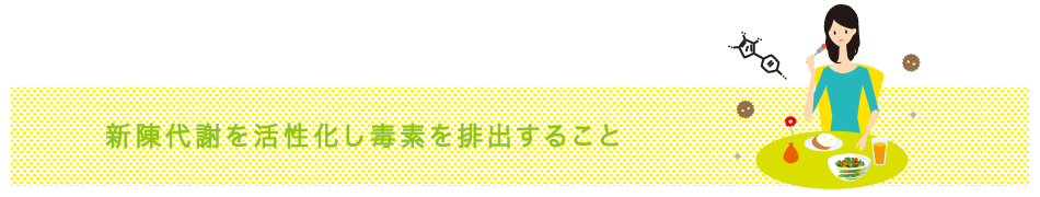 ダイエットには、新陳代謝を活性化し毒素を排出することが大切です。