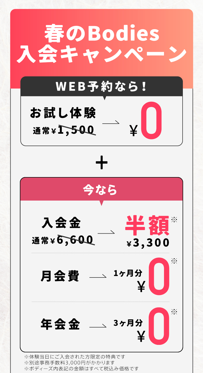 今月の入会特典