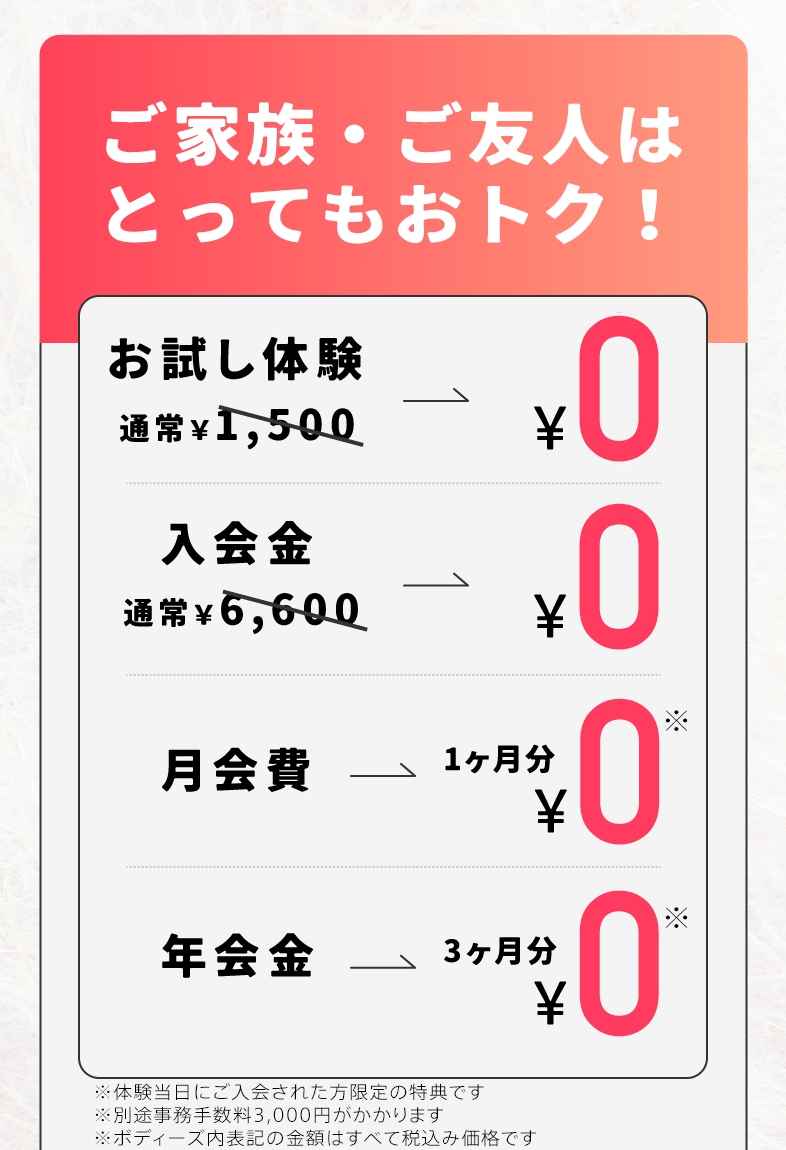 今月の入会特典